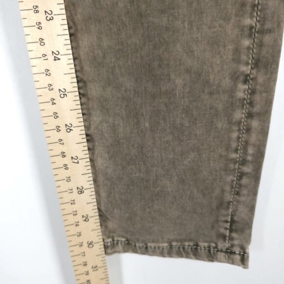 MISS ME TP5724S1 Skinny Designed in USA 🇺🇸 Olive Green Jeans Acid Wash Size 28 - Picture 7 of 13